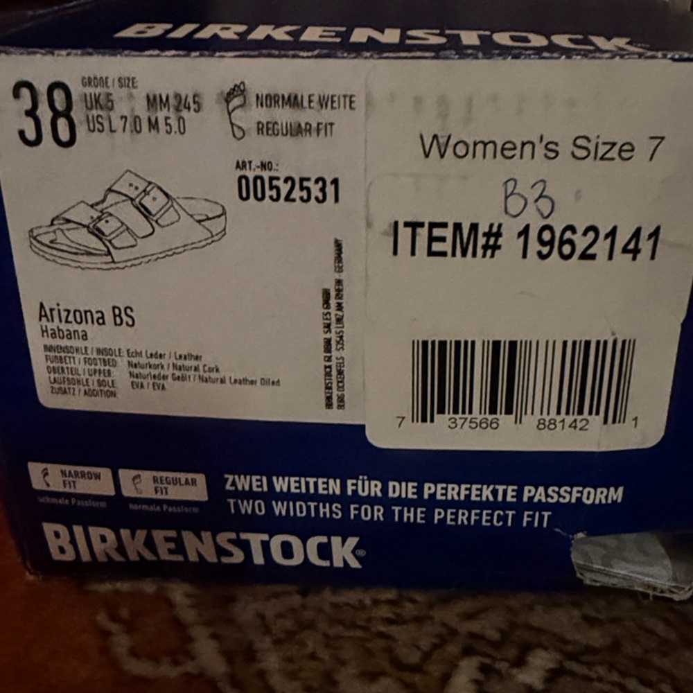 Birkenstock Arizona Oiled Leather Habana Size: 38 L7/M5 - Picture 2 of 6